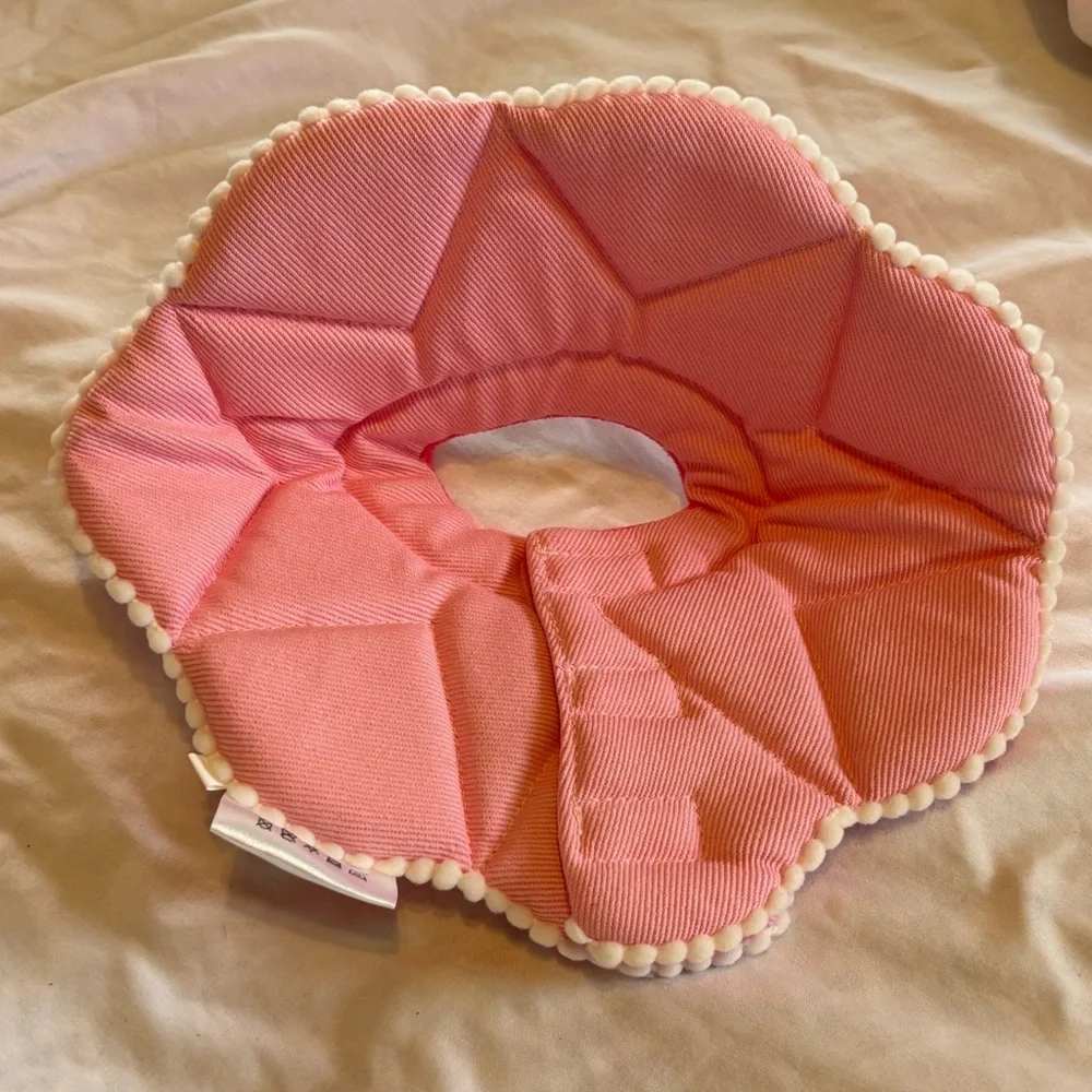 Pink Polka Dot Dog Elizabethan Collar No Licking Size Small